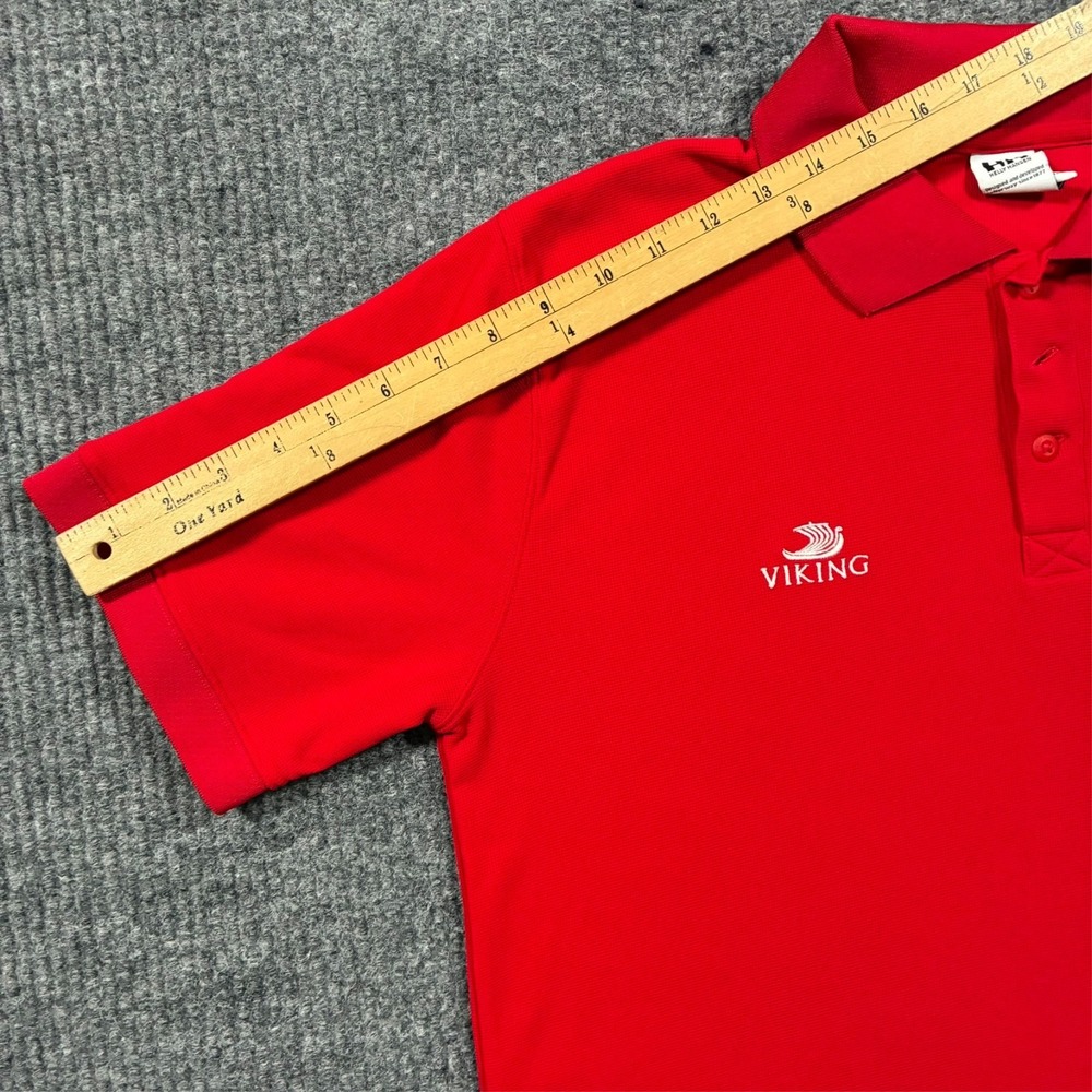 Helly Hansen Viking Polo Shirt Mens Large Red Performance Short Sleeve - Picture 7 of 8